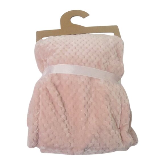 Mon Lapin Luxury Pink Velvet Baby Blanket 30x40" Soft Plush Throw Shimmer Comfor - Picture 6 of 7